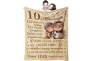 10th Anniversary Tin Anniversary Gifts Blanket