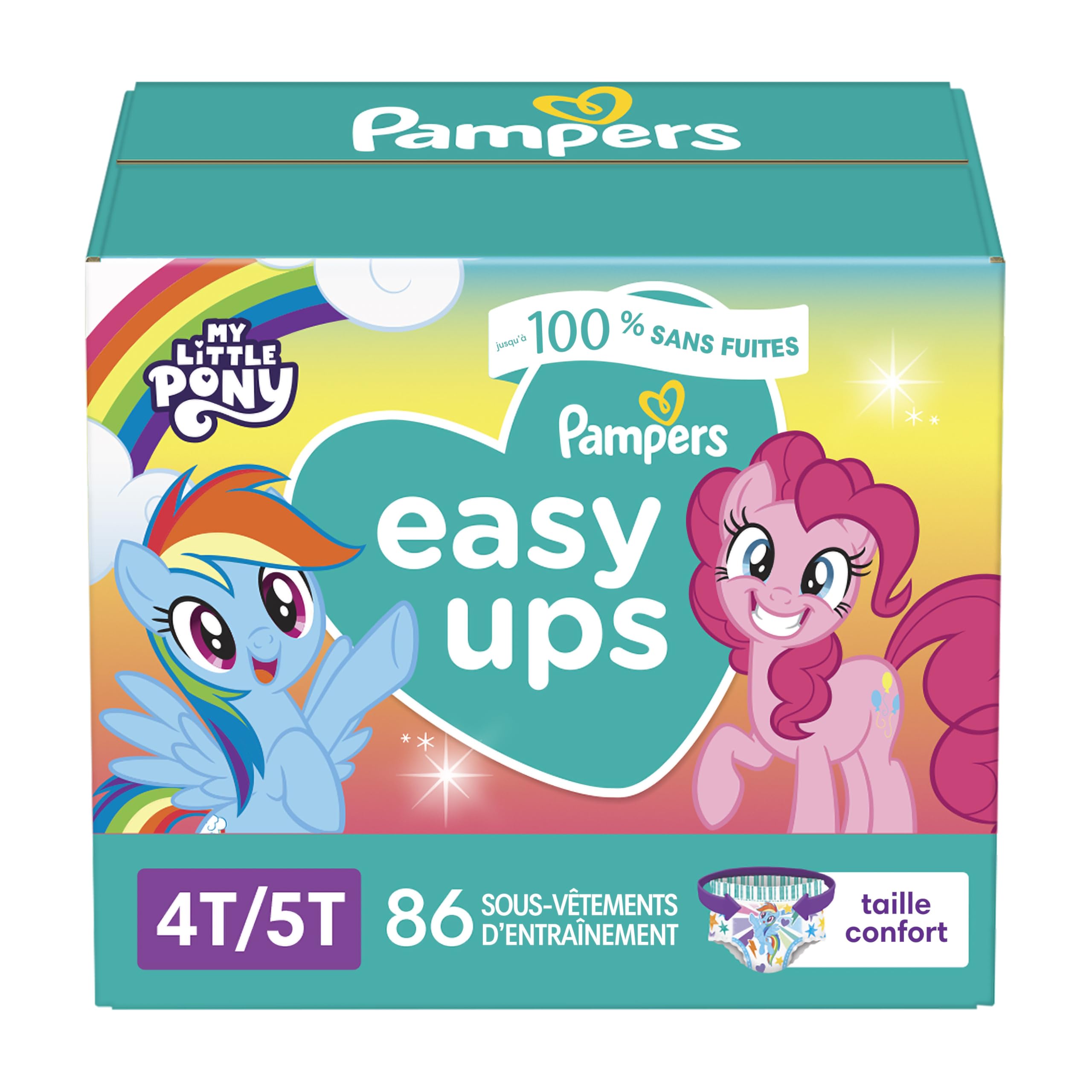Pampers Easy Ups Training Underwear Girls Size 6 4T5T, 86 Count - 3