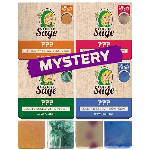 Miniatura 9 de Juego de Regalo de Jabón en Barra Natural Artesanal de Proceso Frío Hidratante para Mujeres - Paquete de 4 Honey & Him Aroma: Almendra Cereza, Miel