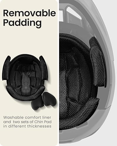 Miniatura 5 de OutdoorMaster Casco de bicicleta de montaña de cara completa para hombres y mujeres, dos almohadillas extraíbles para bicicleta de montaña, casco de