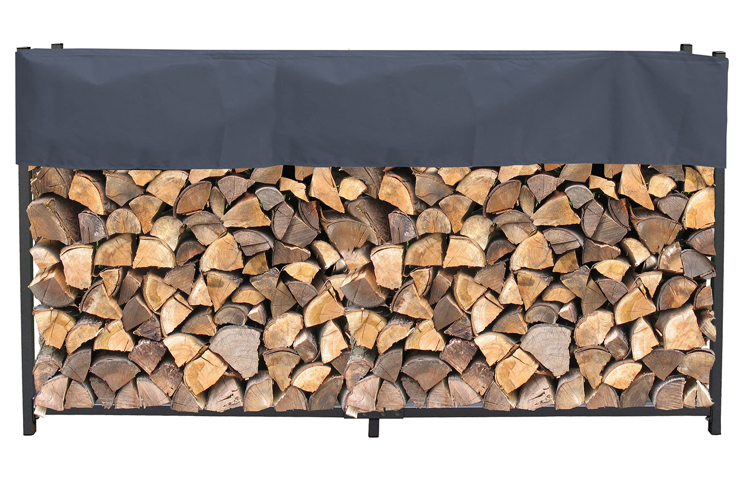 Étagère en métal pour Bois de cheminée Gris Anthracite 200 x 25 x 115 cm QUICK STAR