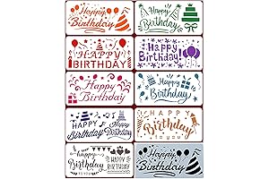 HAPPY BIRTHDAY CAKE STENCILS | CAKE TOPPERS