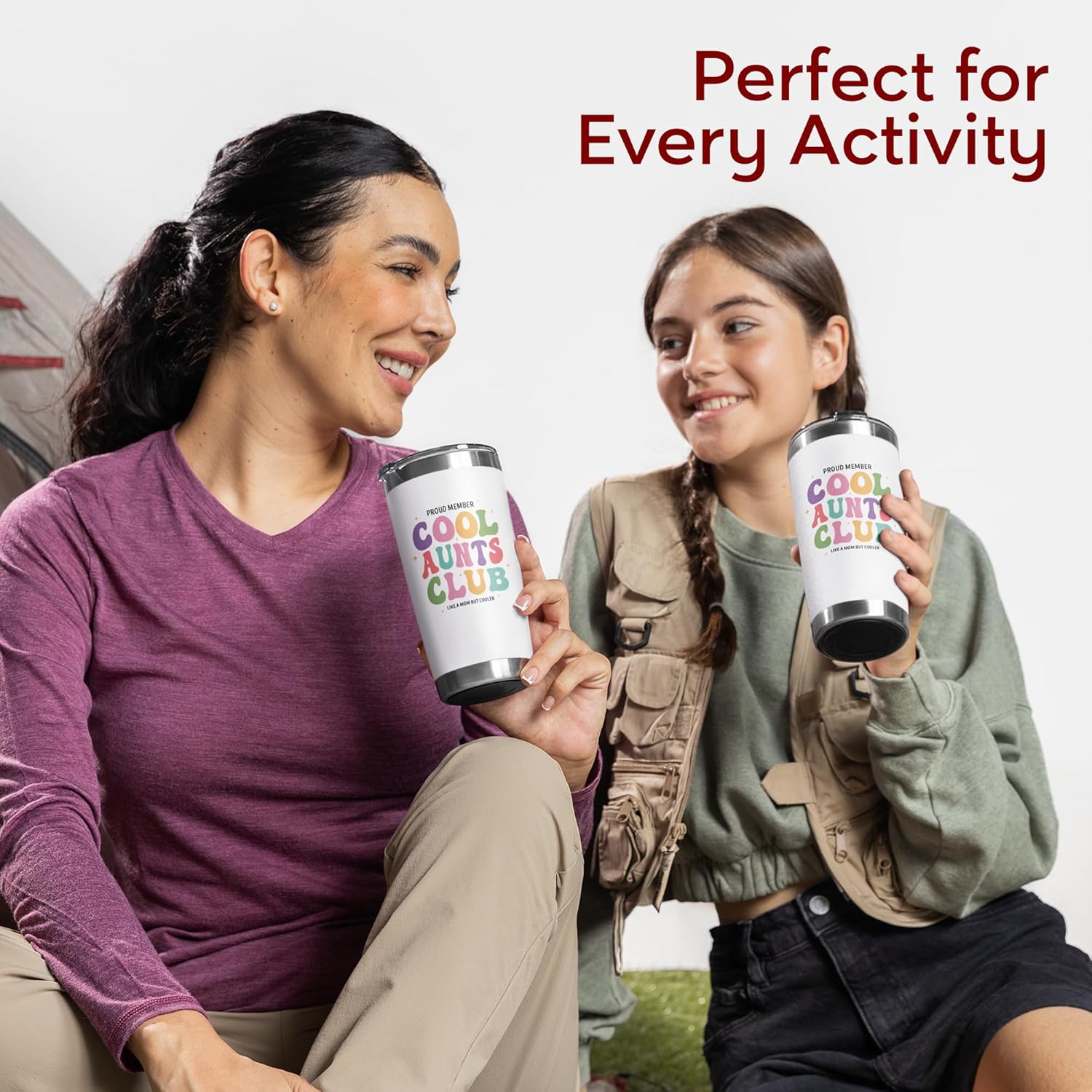 Cool Aunts Club Tumbler 20oz - Birthday Presents, Auntie Christmas Gift Ideas for Best Aunt Ever - Aunt Birthday Gifts Travel Mug - Cool Gifts for Aunts - In My Auntie Era Coffee Tumbler - Image 6