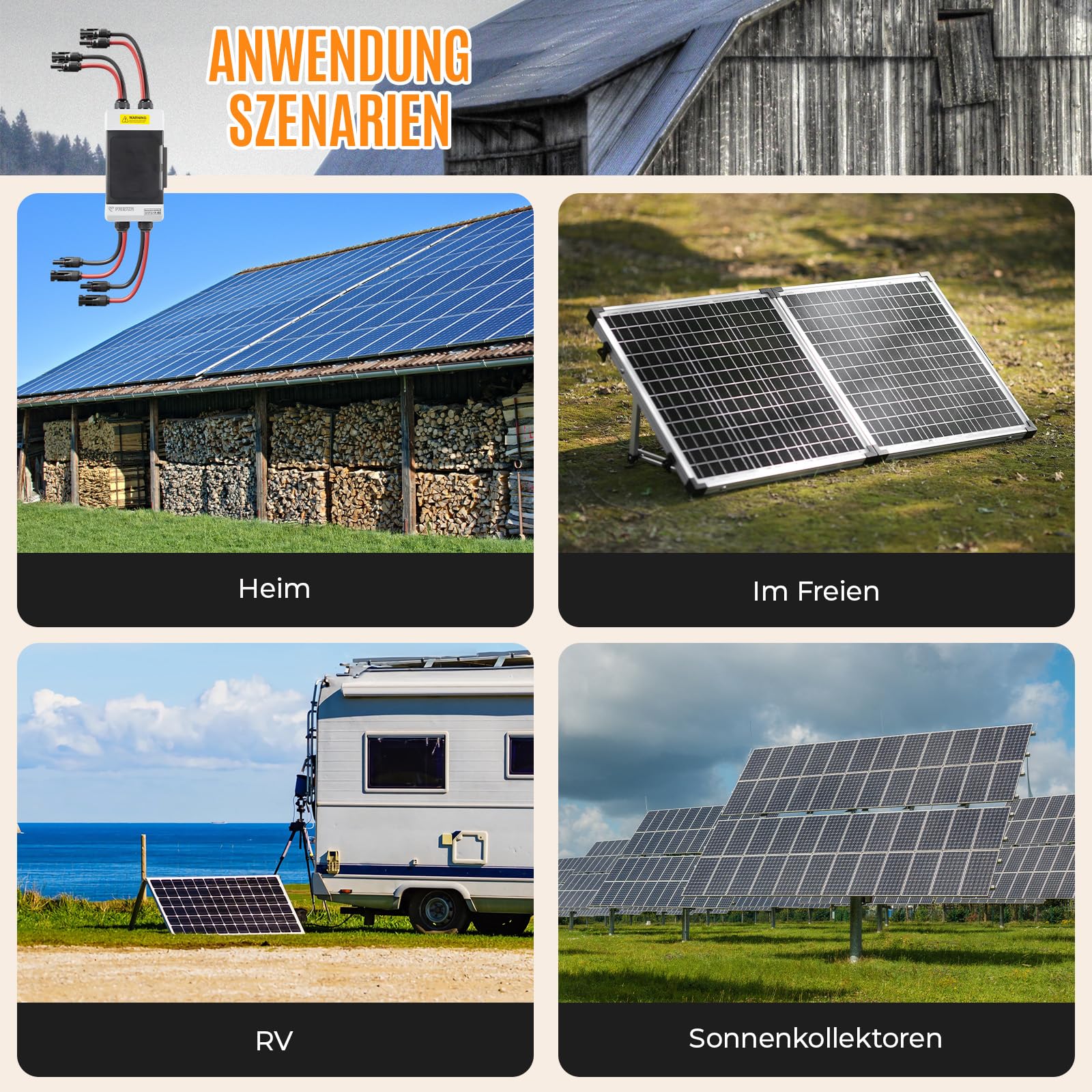 Solar PV Trennschalter 10A 400V DC/AC Miniatur Leistungsschalter 4mm² Solarstecker Kabel Wasserdichtem Gehäuse