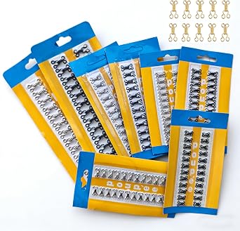 Sewing Hooks and Eyes Card Packaging, Assorted All Garment, Black&Silver, 4 Size