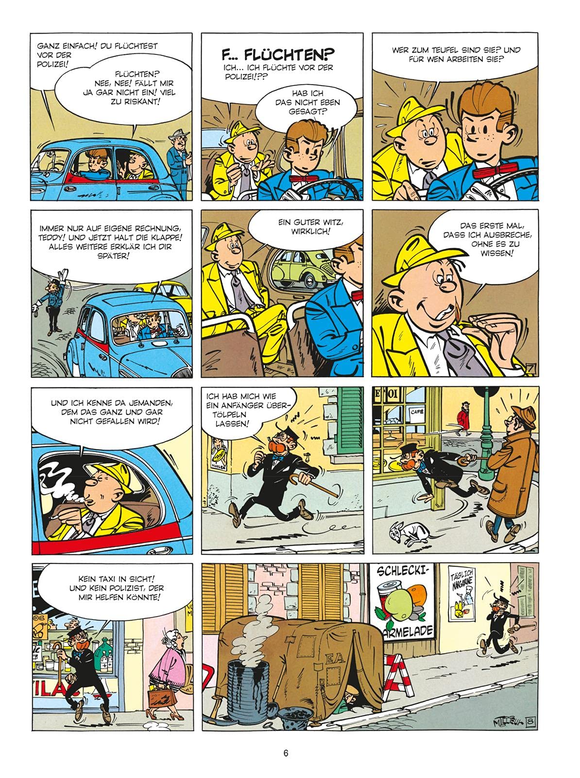 Jeff Jordan-Schuber: Limitierte Gesamtausgabe mit allen 16 Bänden der humorvollen Krimi-Comic-Serie über einen französischen Privatdetektiv der 50er Jahre