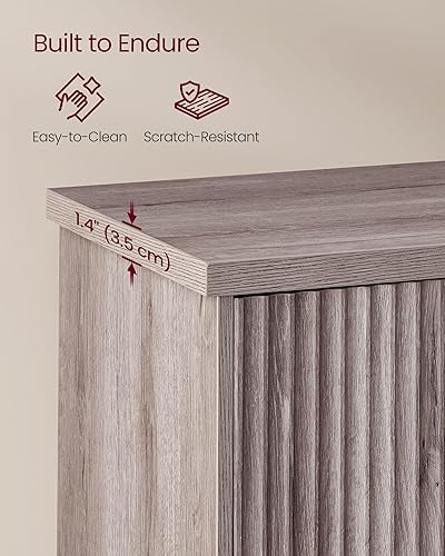 Miniatura 7 de VASAGLE MAXE Collection UBBK382G01S - Armario buffet, mueble de consola, aparador con estantes ajustables, puertas acanaladas, transicional,