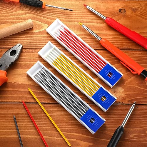 Miniatura 4 de Zhehao Paquete de 90 repuestos de lápiz de 0.118 pulgadas para carpintero, construcción mecánica, repuestos de rotuladores de metal, repuesto de