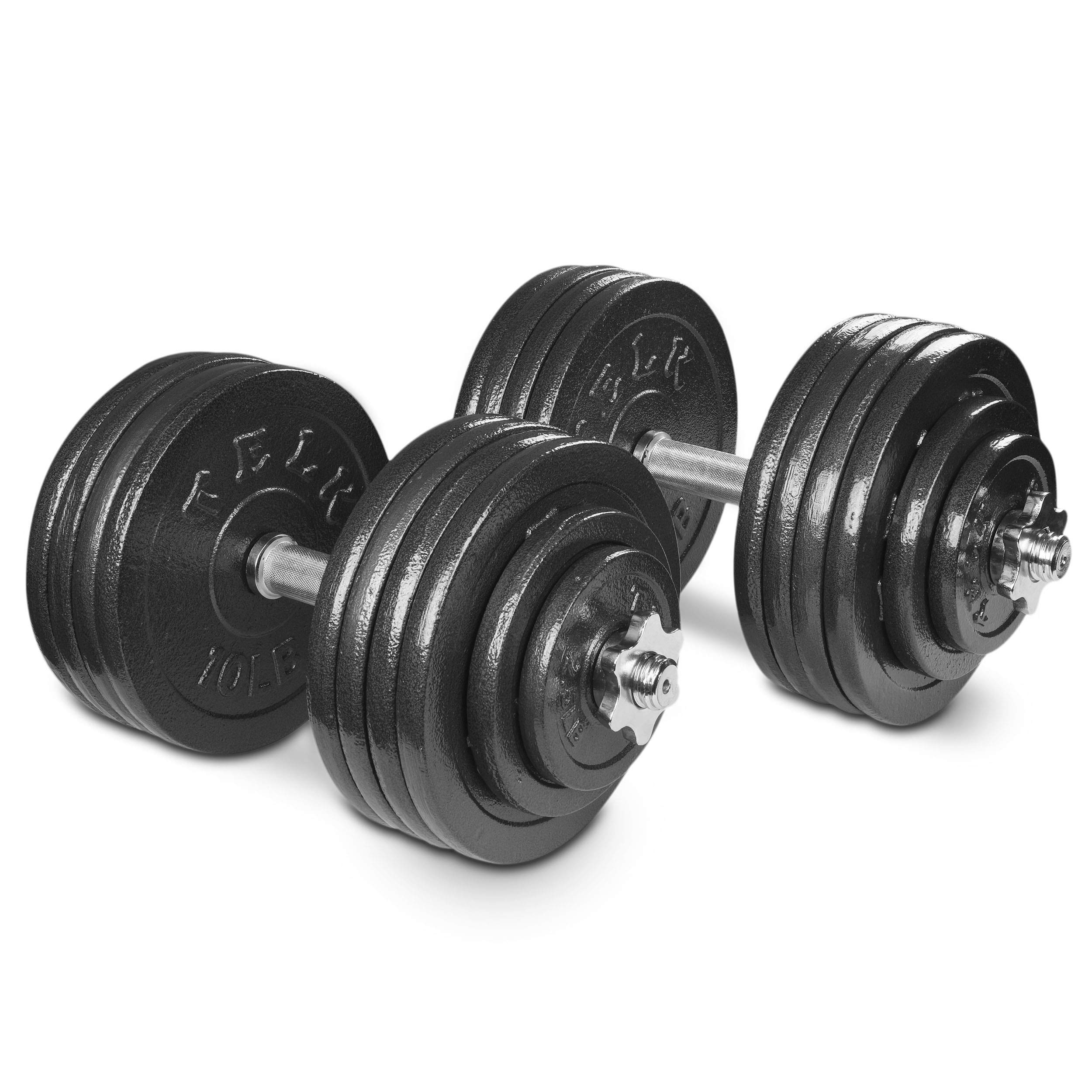 TELK Adjustable Dumbbells, Available for 45, 65, 105 and 200 lbs