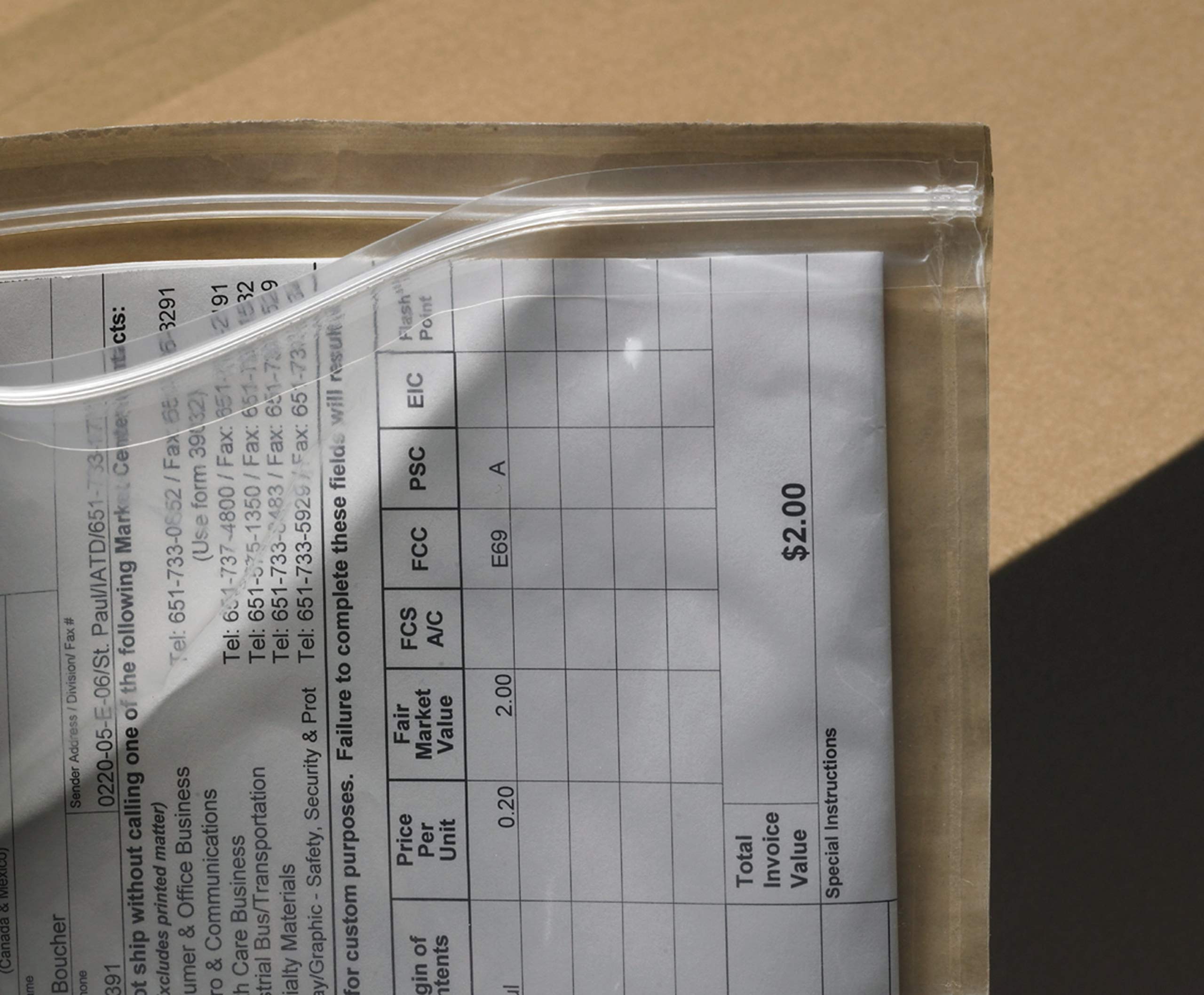 Enveloppe de liste d'emballage 3MTM PLE-T4, 5-1/2 inches x 10 inches, claire, 1000