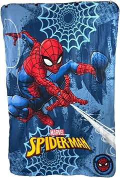Marvel Spiderman Fleece Throw Blanket for Children – 100x140cm – Soft & Cosy Polyester Kids Blanket – Winter Bedding & Travel Accessory