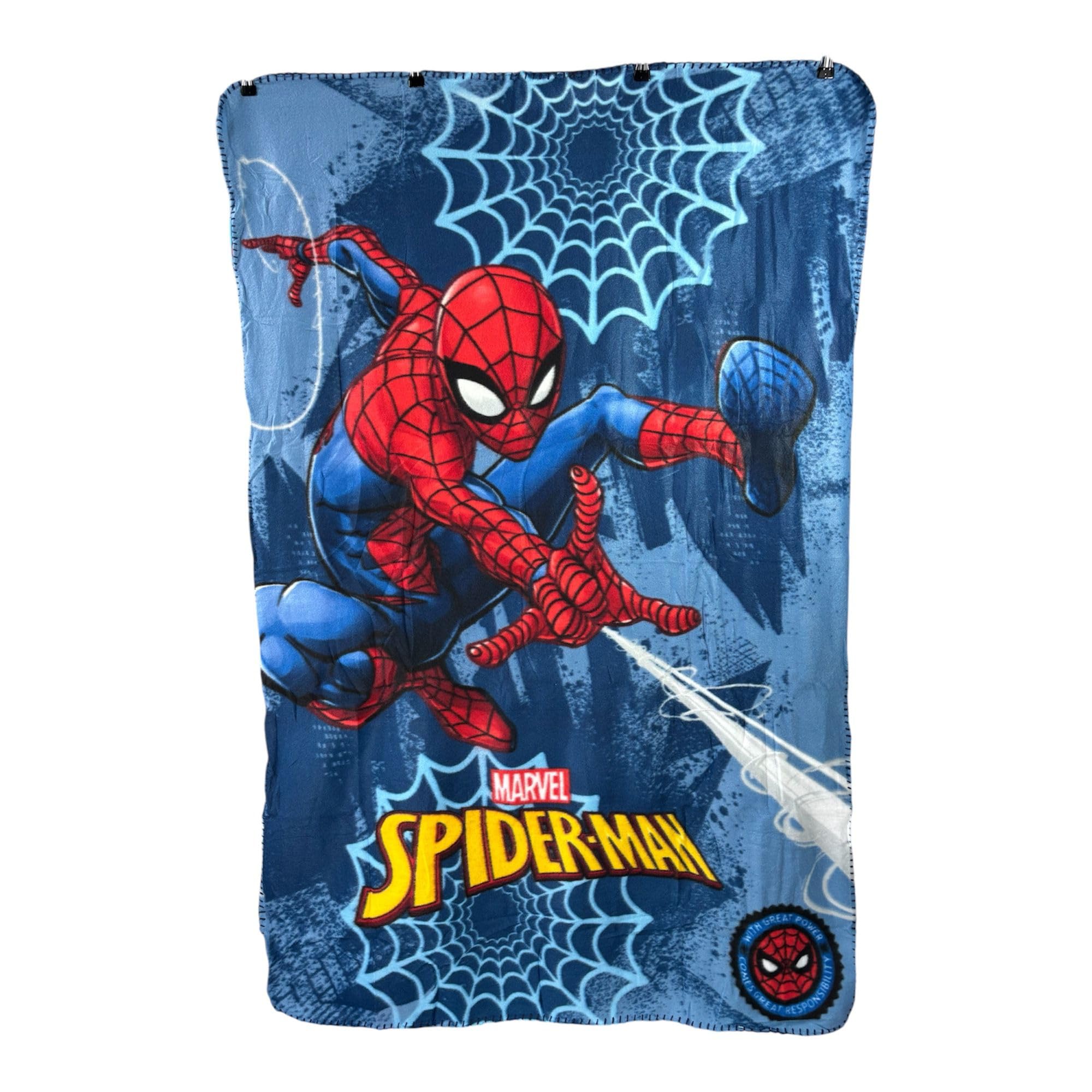 TDL Spiderman Fleece Blanket for Kids – Super Soft Cuddly Throw Fleece 100x140cm – Superhero Bedding Gift for Boys Bedroom Sofa Bed - Childrens Blankets Character Themed
