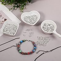 Vista 7 de El juego de 880 piezas de accesorios para fabricación de joyas incluye 80 cierres de langosta, 200 cubiertas de nudo de cuentas, 200 cubiertas