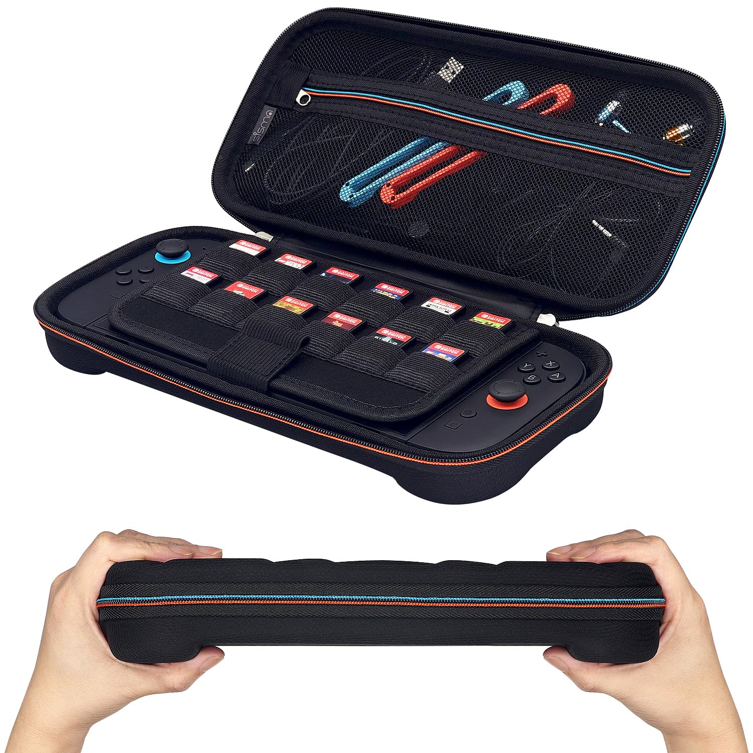 sisma Carrying Case Compatible with Nintendo Switch 2, Hard Shell Protection Portable Travel Slim Protective Case Accessories Storage & 12 Game Card Holders, Black 6 81n 4HhtCmL. SL1500