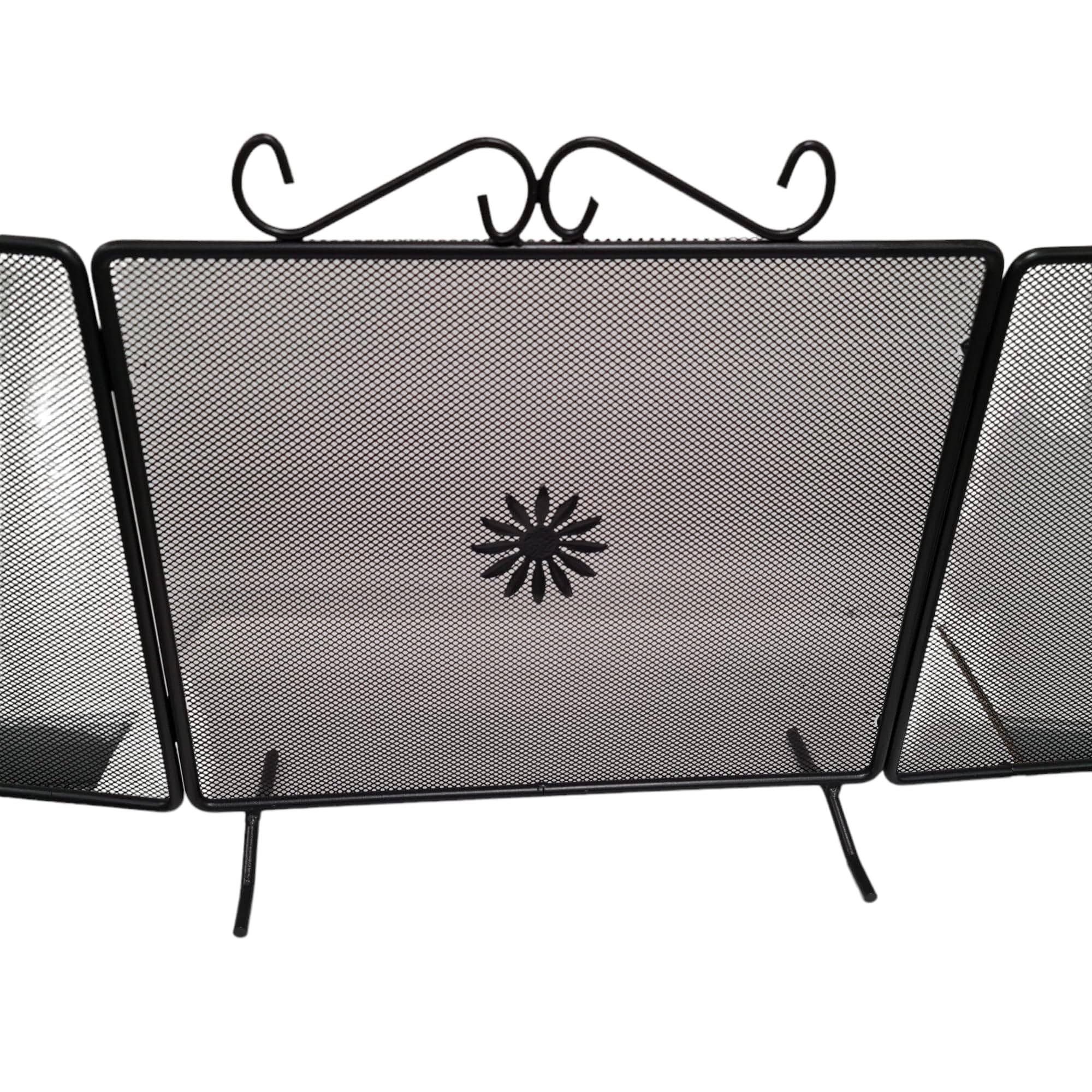 OEM Skermo per camino in Ferro battuto, Rustico, Nero, 9.7 pounds, 90 x 50 cm