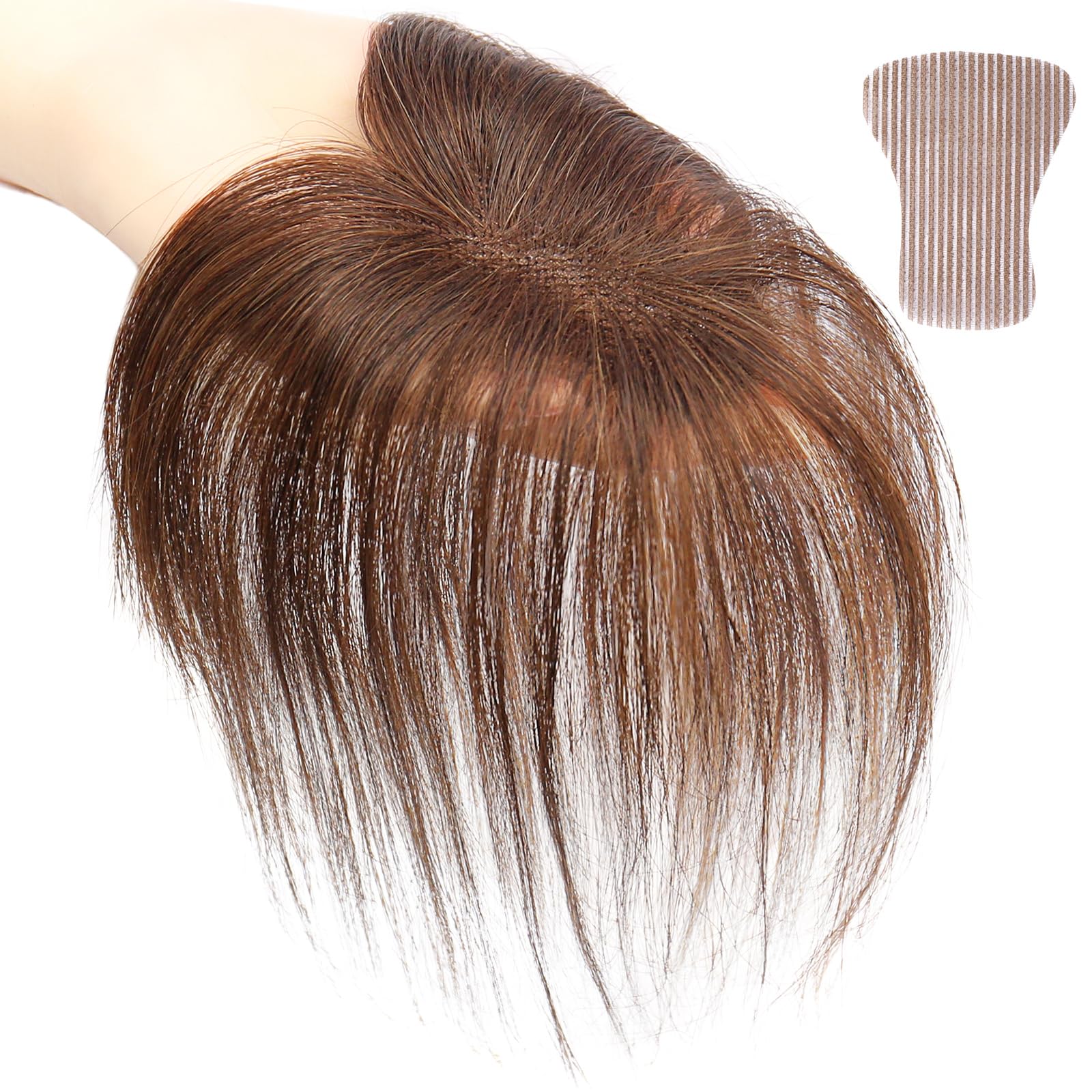 人毛100%リアルスキン総手植えつむじ隠しヘアピース 総手植え 最高級レミー人毛100% リアルフィットスキン トップ
