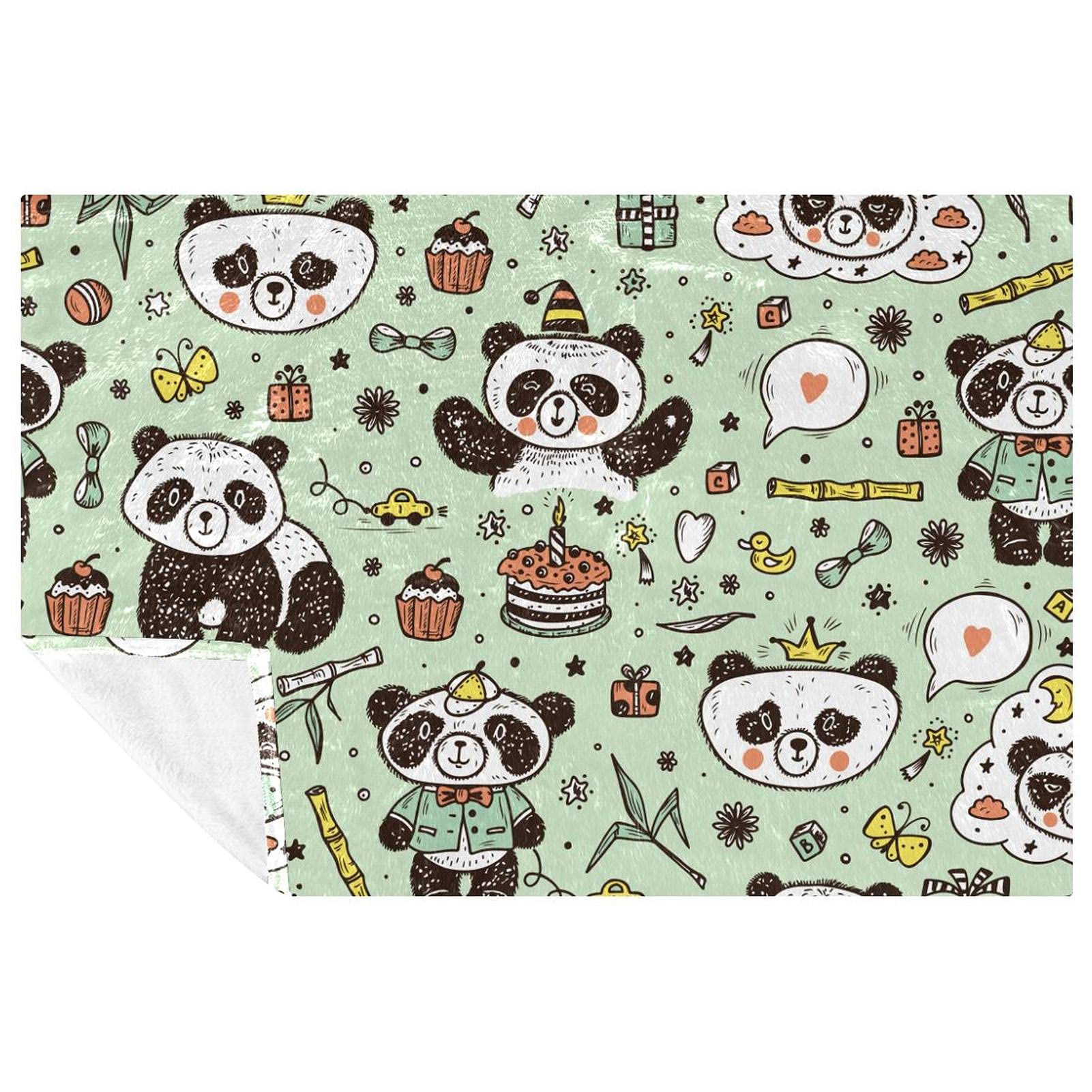Couverture panda pour lit et pique-nique : votre alliée douceur en camping ou plage