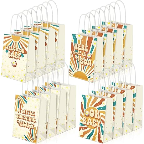 Here Comes the Son Party Favors - 16Pcs Retro Boho Candy Goodies Bag