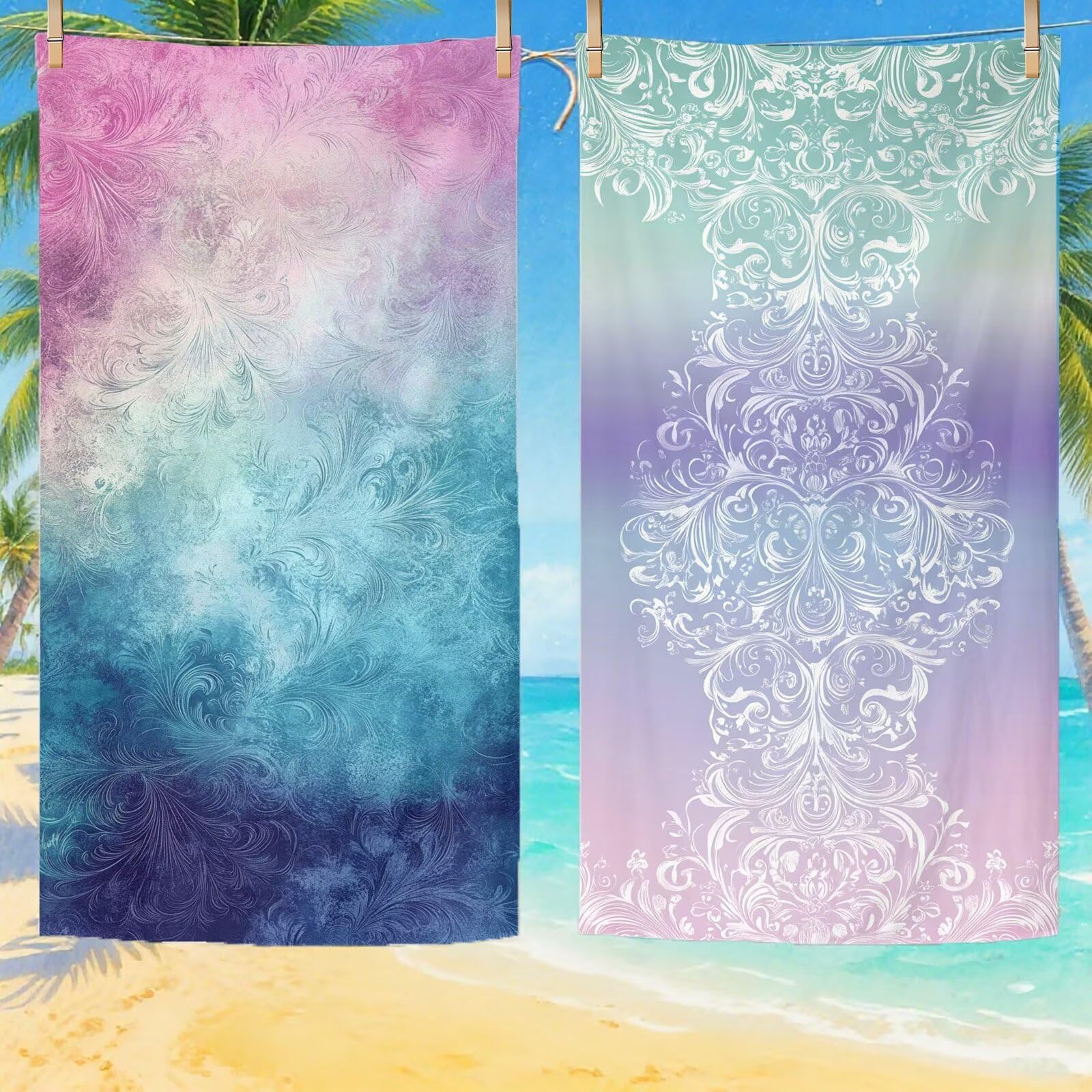 Toallas de Playa Microfibra Color Toalla Playa Grande 180x90 cm Mujer Hombre Secado Rápido Absorbente Toallas Gimnasio Suave Sin Arena Ligera Toalla Microfibra para Playas Piscina Viajes Camping Q-63
