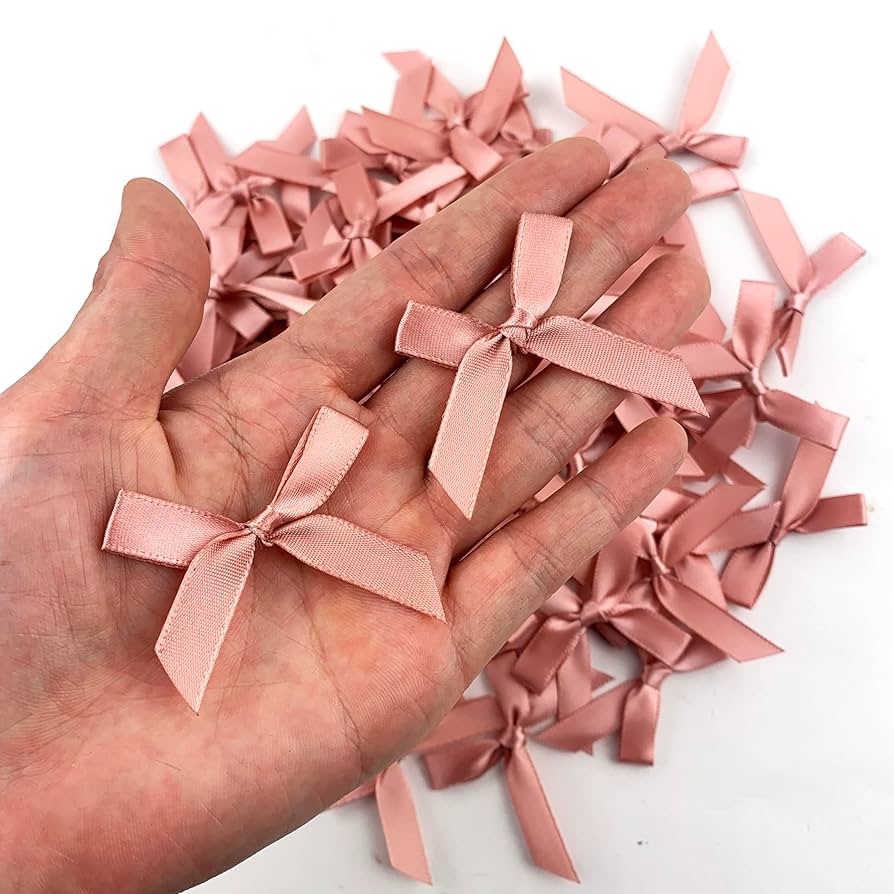 1920年代 ガラスアクセサリー入れ ピンクサテンリボン Amazon.co.jp: Heyiwell ダスティピンク ミニサテンリボンリボン