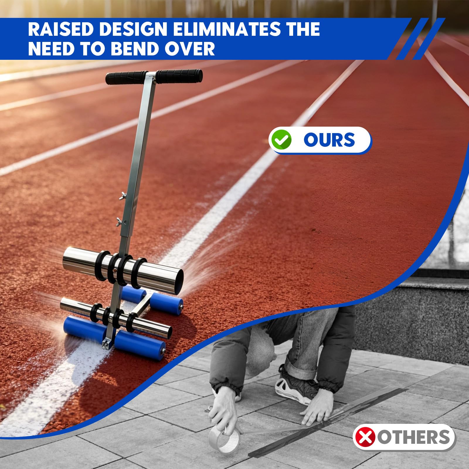 Nastro adesivo per marcatura, manuale per pavimenti, applicatore per pittura Lane Marking Sports Storage Areas Draw Iines and Circles