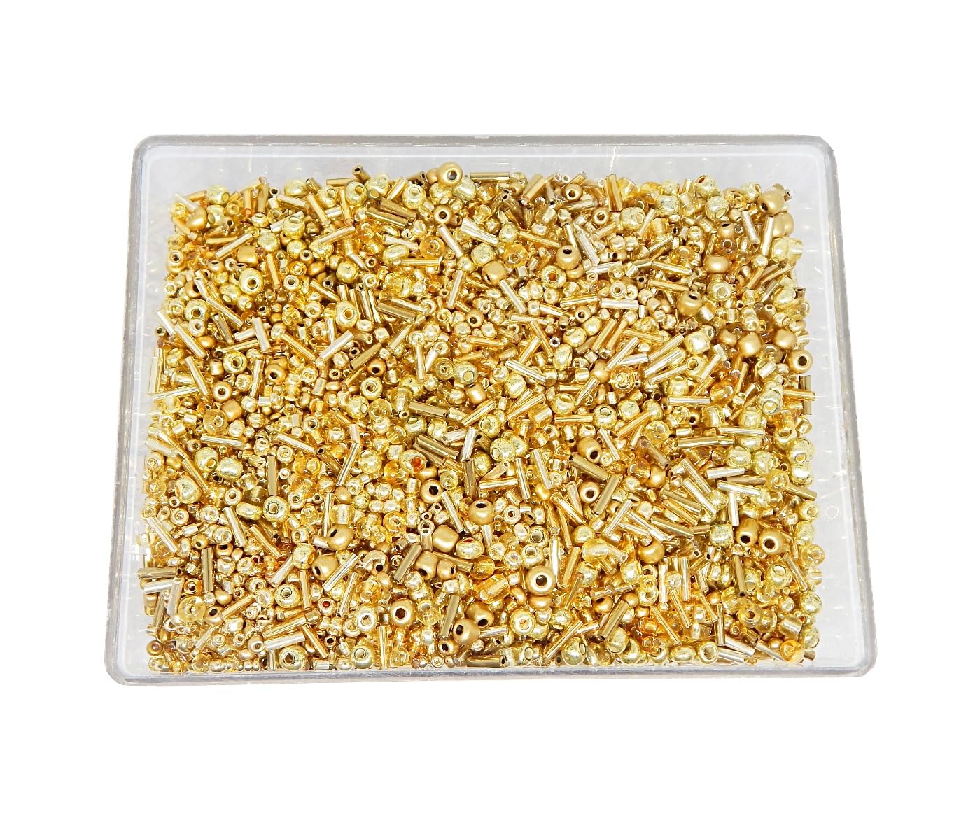 Perlin Seed Beads Glass Indiander Seed Beads Pony Beads 2 mm 3 mm 4 mm Round Mixed Sizes Colour Mix Seed Beads 3000 Pieces (Gold) - Image 3
