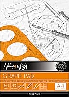 Vista 4 de Ashton and Wright - A4 Gris - Cuadrícula Gráfica - Papel de 2.82 oz/m² - 60 hojas - Paquete de 2