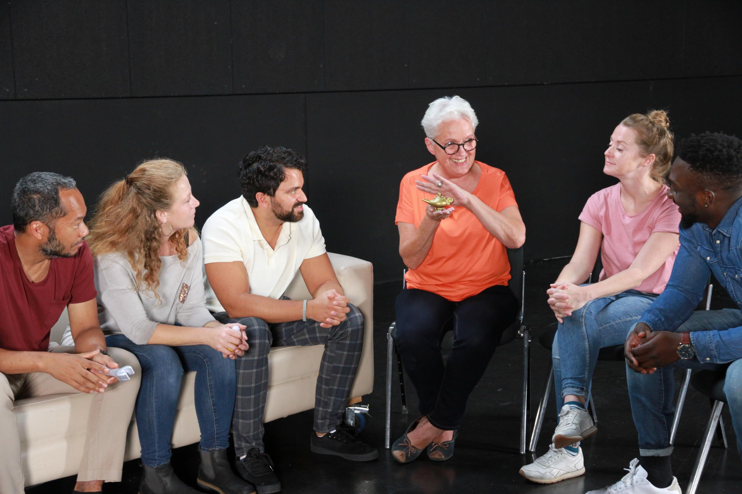 Moderationsbälle Set 2 – Gesprächsschrittmacher für Feedback & Coaching – 7 weiche Kunststoffbälle mit Stoffbeutel und Anleitung – Seminar- und Workshop-Tool
