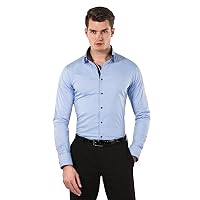 Vincenzo Boretti Camicia Elastica Uomo Eleganti, Taglio Molto Aderente (Extra Slim)