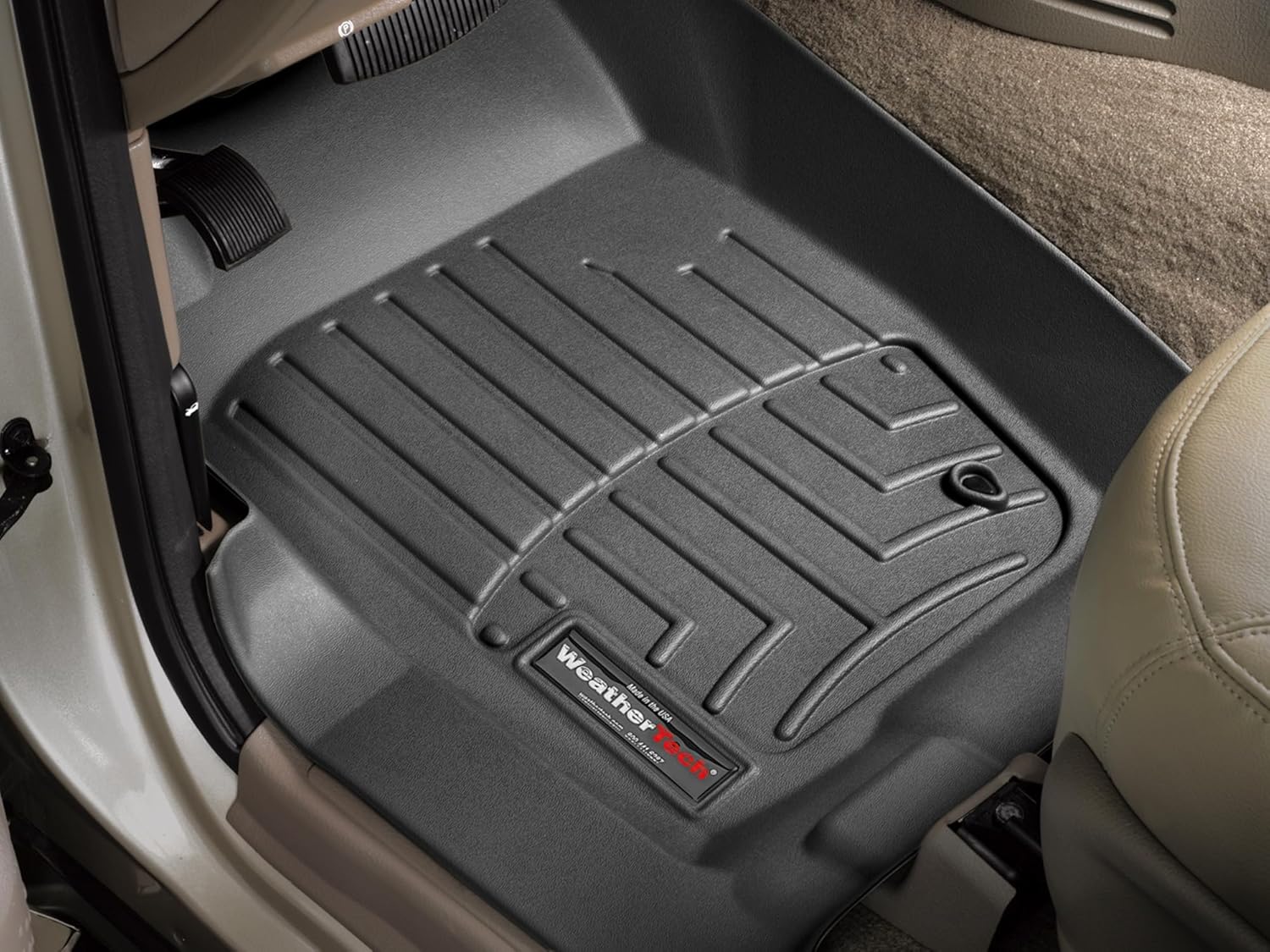 WeatherTech Custom Fit FloorLiners for Ford Explorer, Explorer, Mountaineer - 1st Row (440061), Black