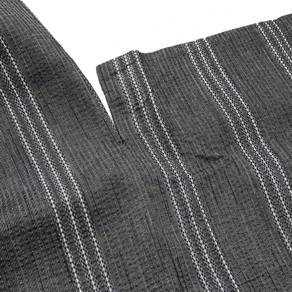 Japonés Tradicional Yukata Hombres Kimono Largo Yukata De Baño Suelta con Cinturón para Hogar Sauna Cosplay
