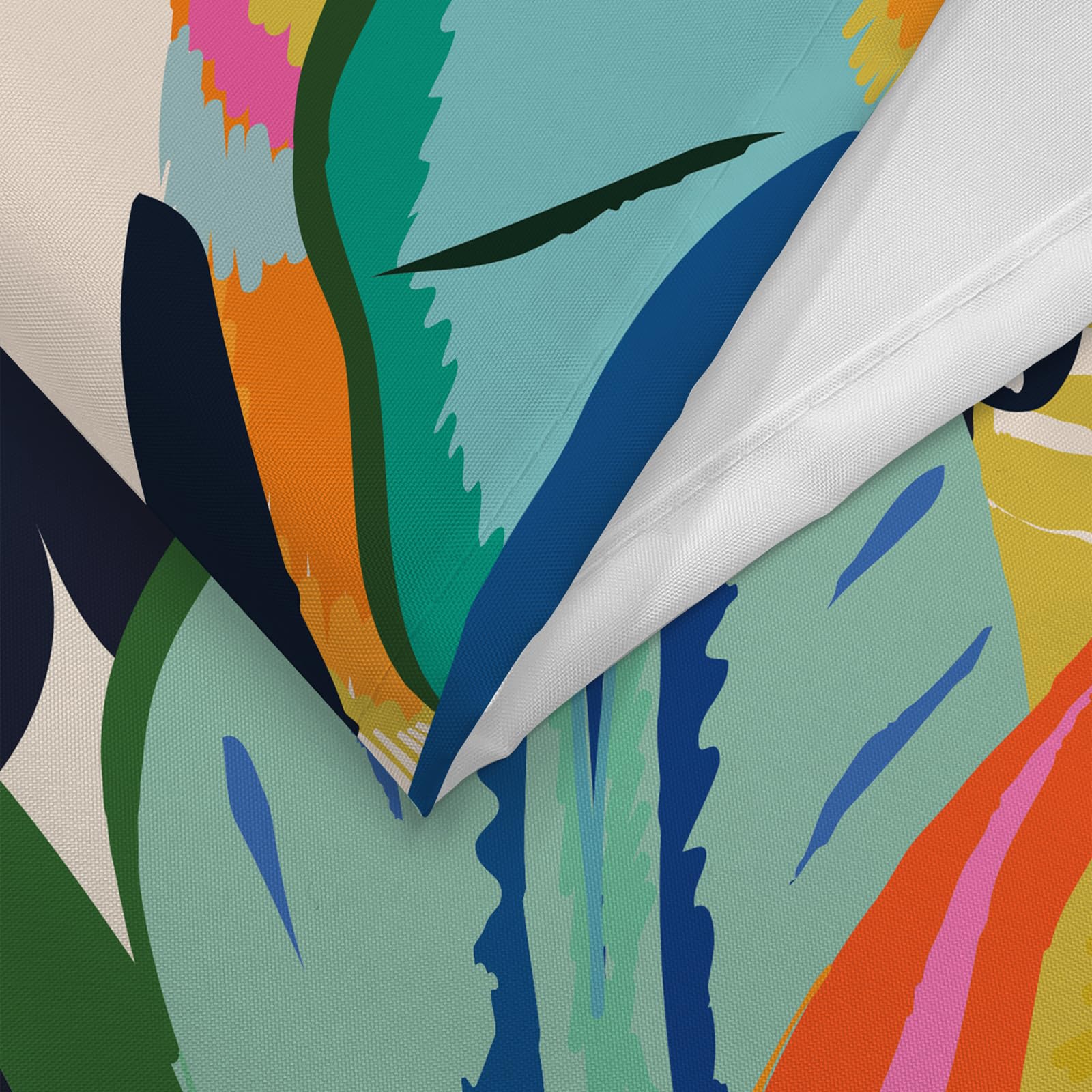 PAOPOED Boho Colorful Floral Shower Curtain, Abstract Art Modern Asthetic Jungle — product photo