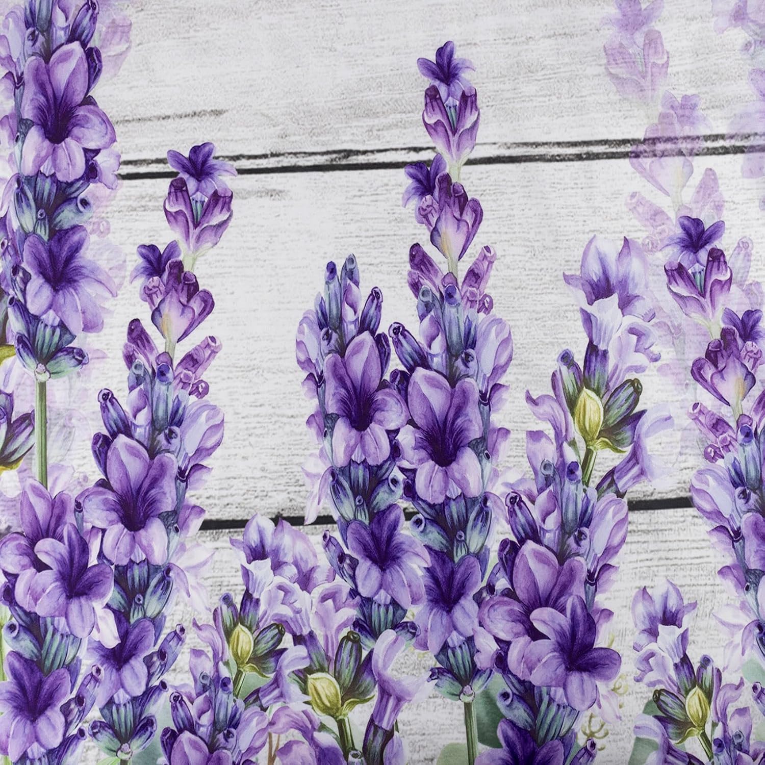 HVEST Purple Lavender Floral Shower Curtains for Bathroom, Farmhouse Flower Plant and Butterfly on Rustic Wood Shower Curtain with Hooks Bathroom Decor Accessories,72L X 60W inches