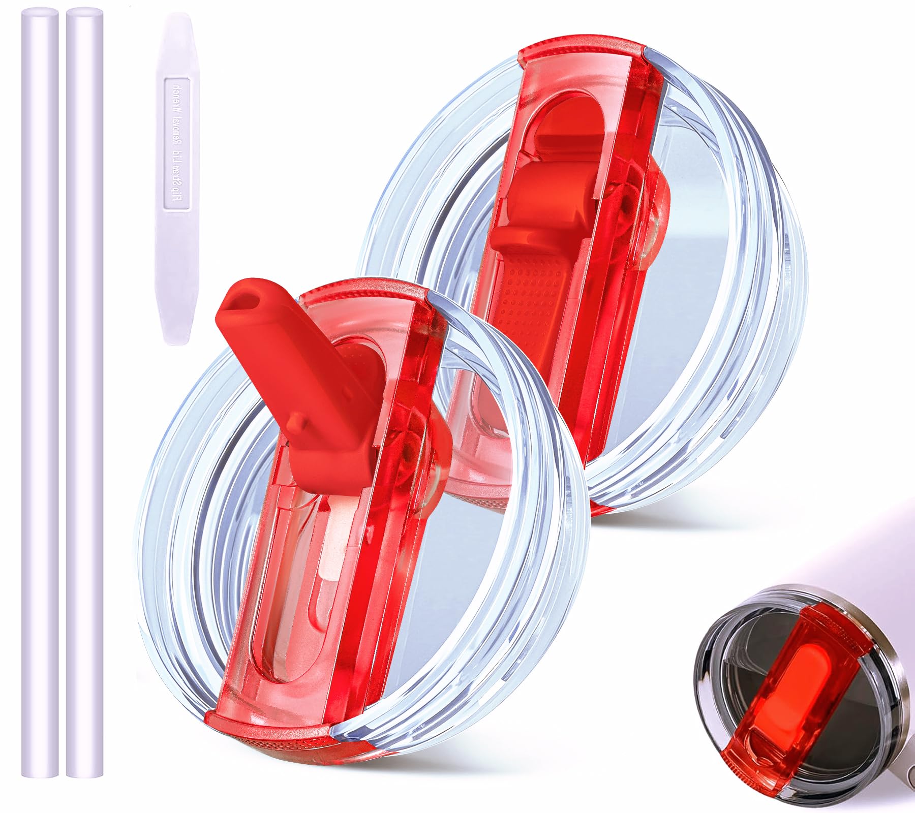 40oz Leak Proof Lids for Stanley Cup,Tumbler Detachable Flip Straw Lid