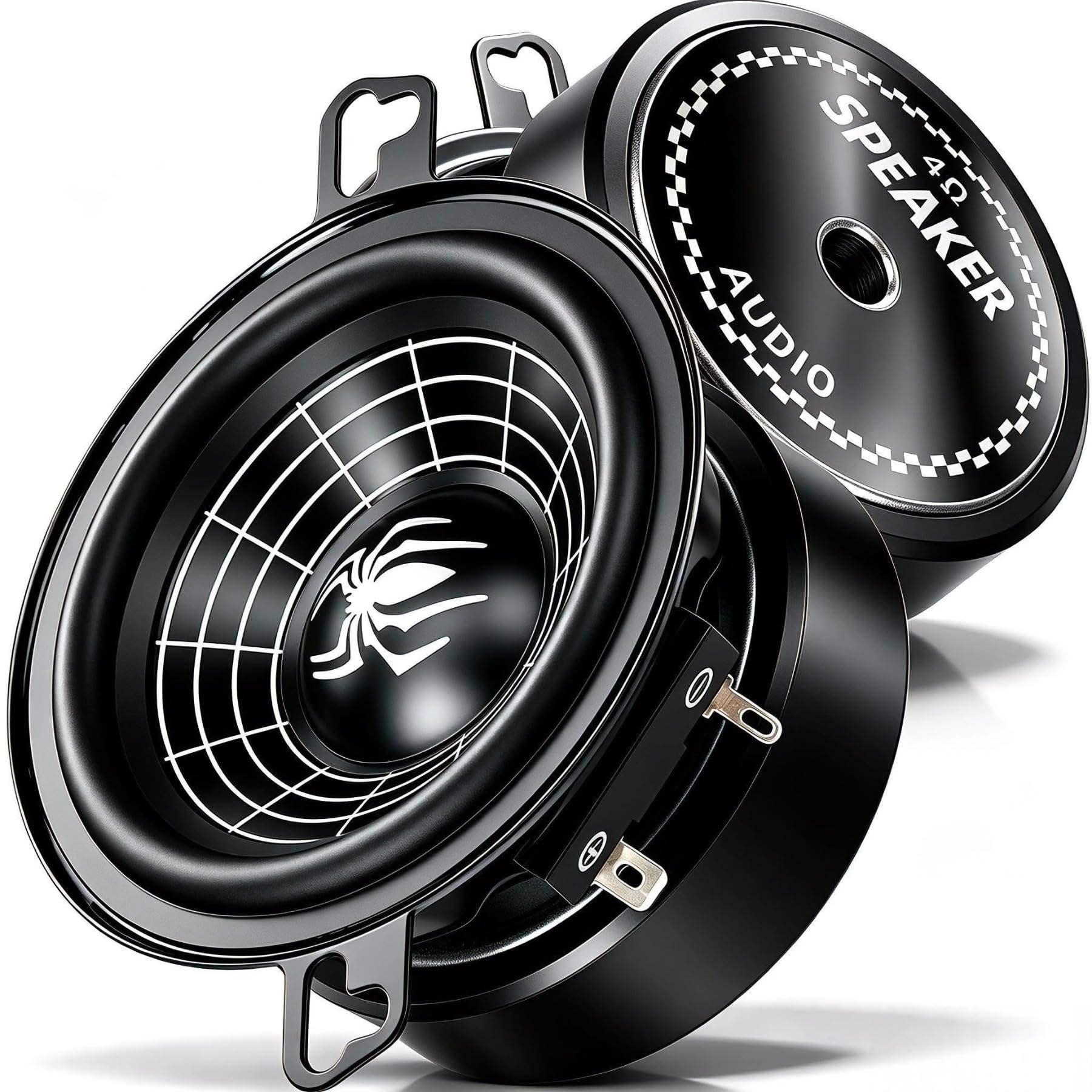 3.5 Inch Speakers, 600W 4 Ohm 3.5 In Speaker Car Audio Aluminum Cone Woofer