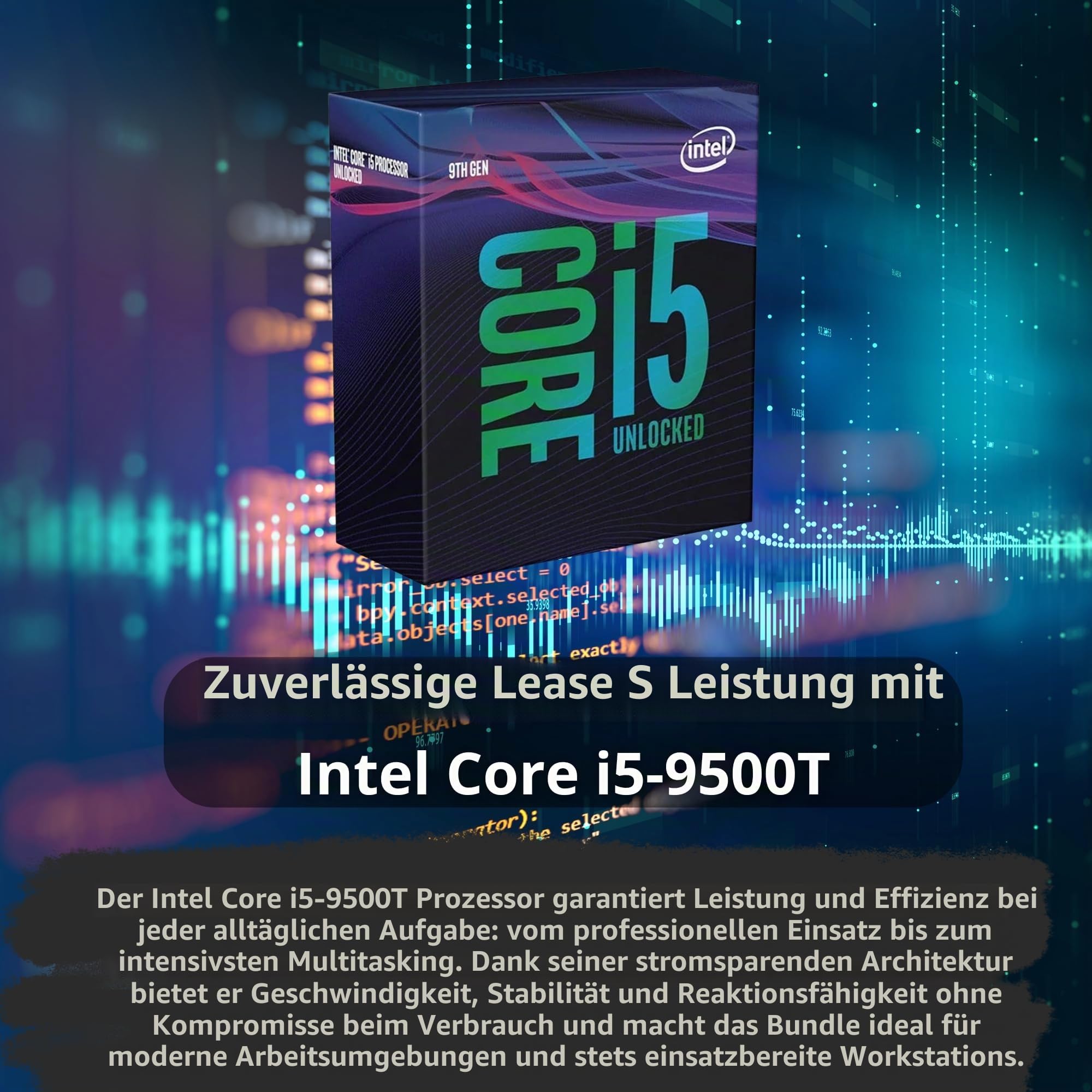 HP Mini-PC für Business und Büro, Intel Core i5-9500T, 16 GB RAM, 512 GB SSD, Windows 11 Pro, Monitor, integrierte Lautsprecher, 36 Monate Garantie