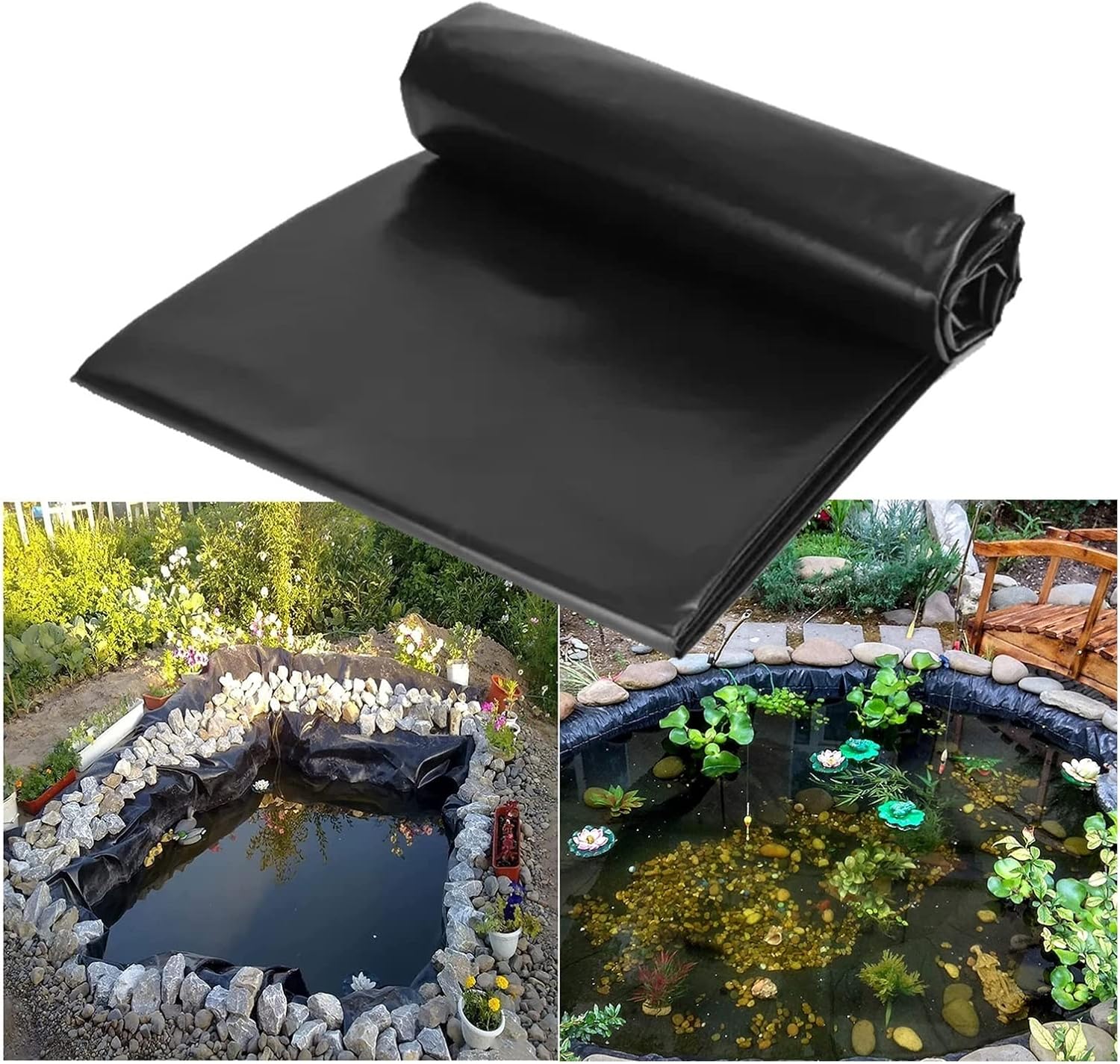 Pond Liner 0.3mm Impermeable Tear Resistant HDPE Koi Pond Liner Rubber