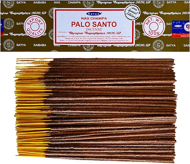 Varillas de Incienso Palo Santo - 100g (80-90 uds) - Aromaterapia, Yoga, Meditación