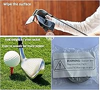 Vista 4 de Cinta de plomo de golf de 12 x 60 pulgadas, 0.07 oz por pulgada de alta densidad, añade peso de swing autoadhesiva para golf, pesca, raqueta