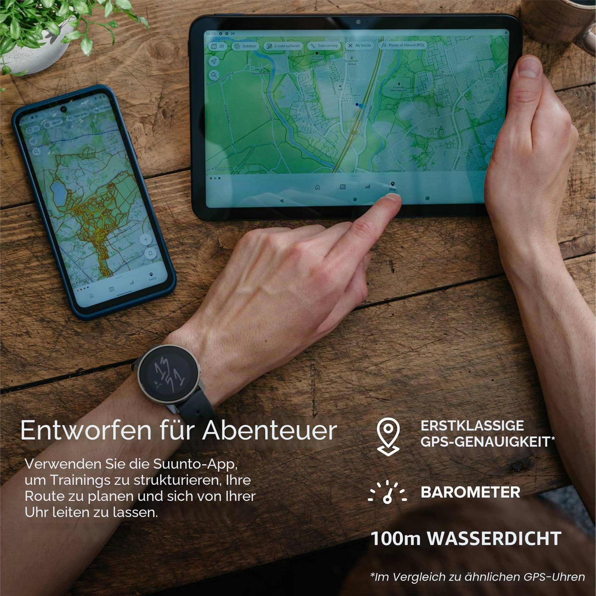 Suunto 9 Peak Pro GPS-Sportuhr mit extrem Langer Batterielaufzeit und Herzfrequenzmessung am Handgelenk, Ocean Blue, Einheitsgröße