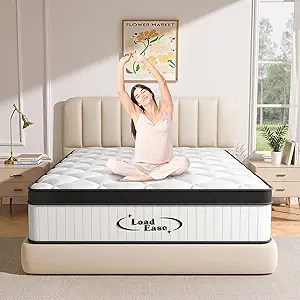 Full Size Mattress, 10 Inch Full Mattress, Medium Firm Memory Foam & Individually Wrapped Pocket Springs for Back Neck Pain Relief, Motion Isolation, Edge Support