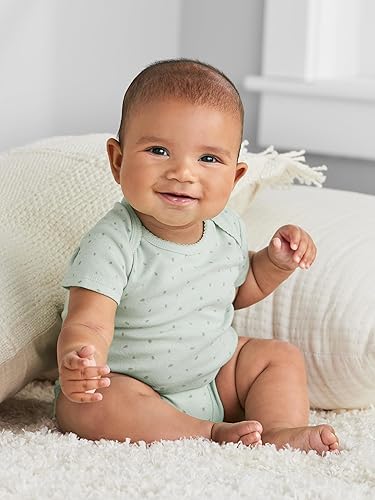 Miniatura 17 de Simple Joys by Carter's - Paquete de 6 mamelucos de manga corta para bebés niña