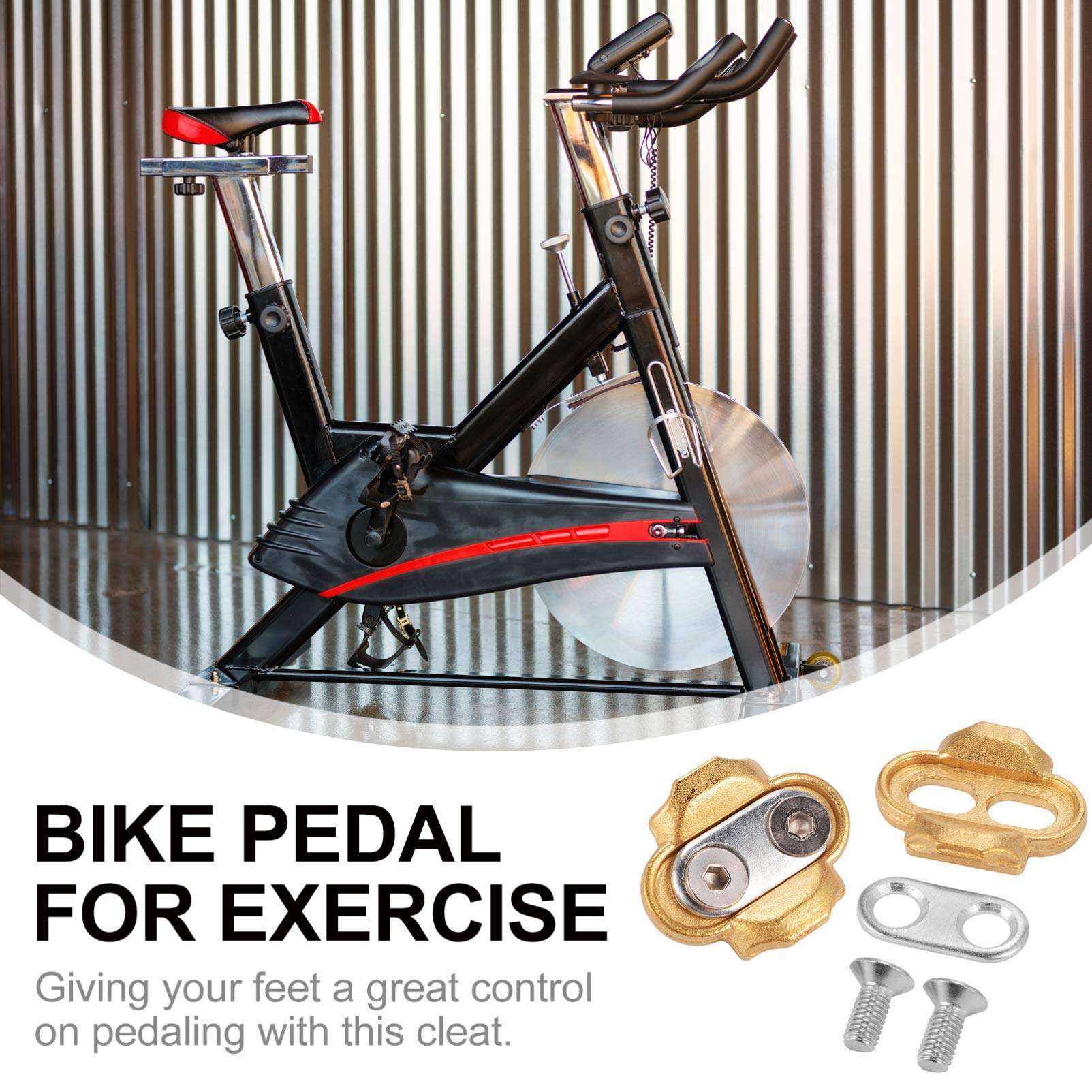 balacoo 1Set Multi Directional Release Bike Cleat Self Locking Cleat for Exercise Bike Pedals Compatible with Various Cycling Shoes Durable Bike Accessories