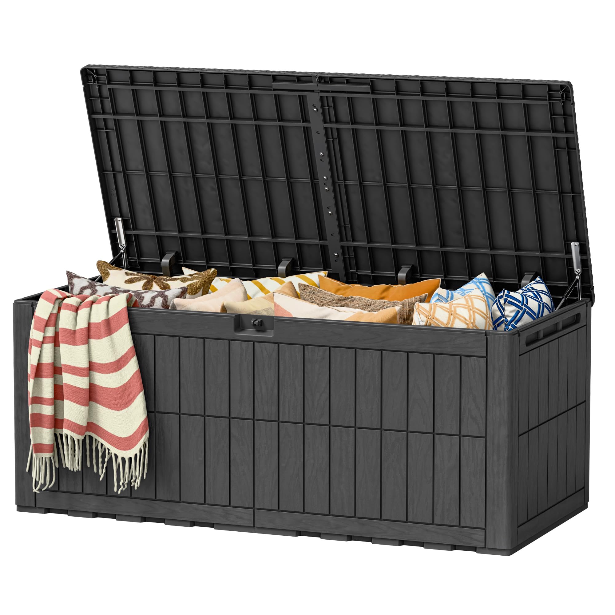 Devoko 185 Gallon Deck Box Resin Outdoor Storage Box Waterproof