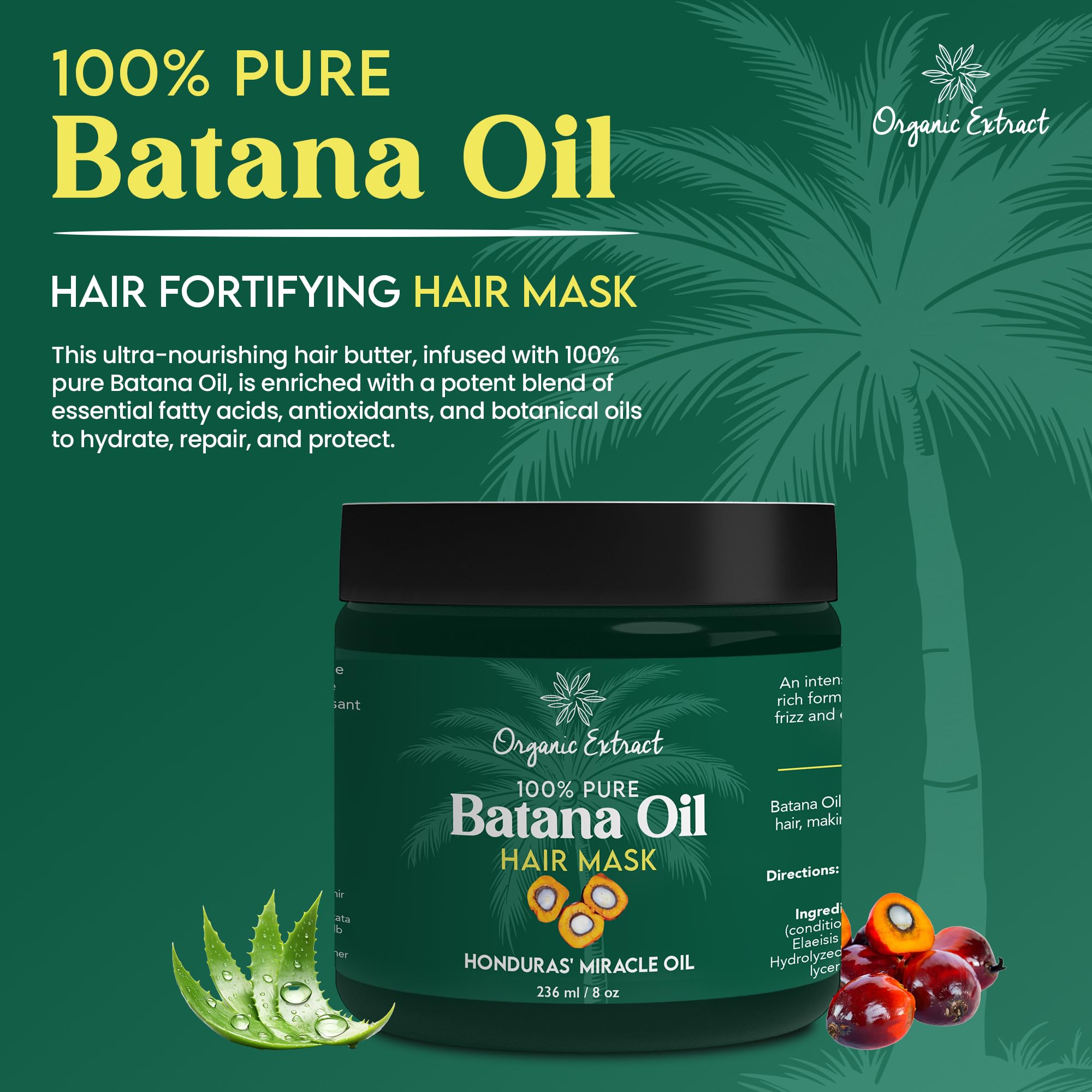 Batana Oil Hair Mask (Deep Conditioner) 8 oz/236 ml