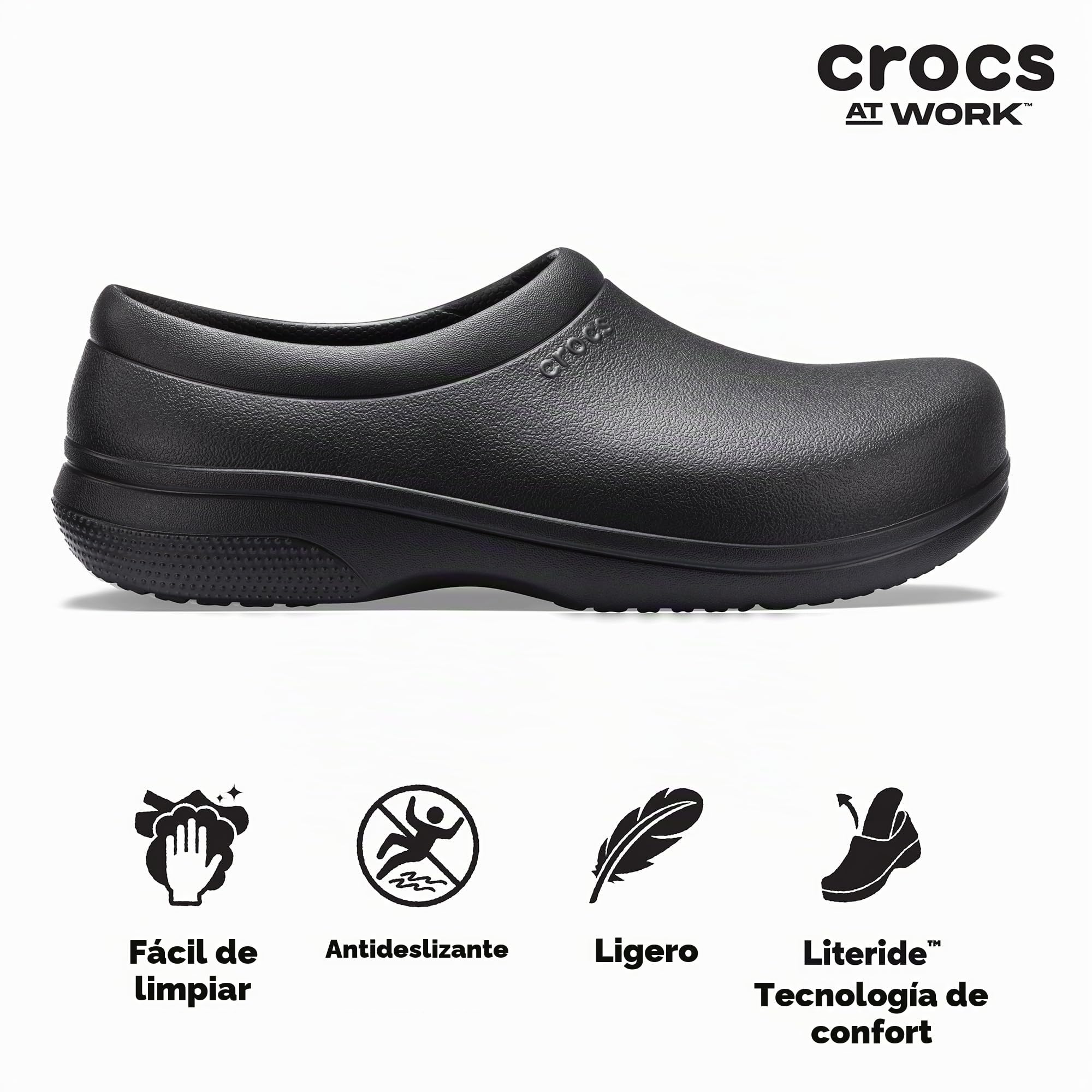 Crocs On The Clock Literide Slip On, Zoccoli Unisex Adulto