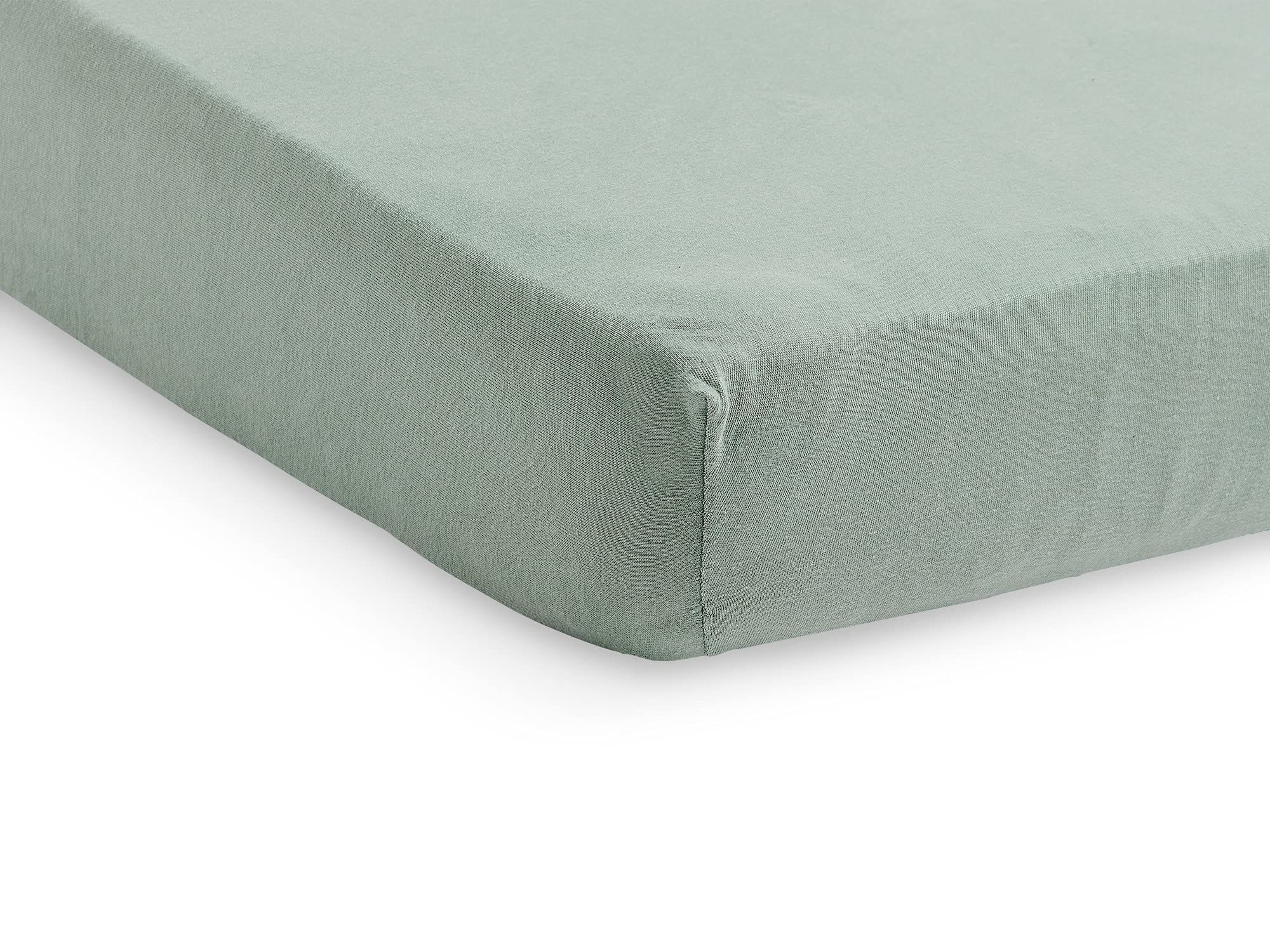 Jollein Prześcieradło z gumką Jersey Jersey, rozmiar 40 cm x 80/90 cm, jesion zielony