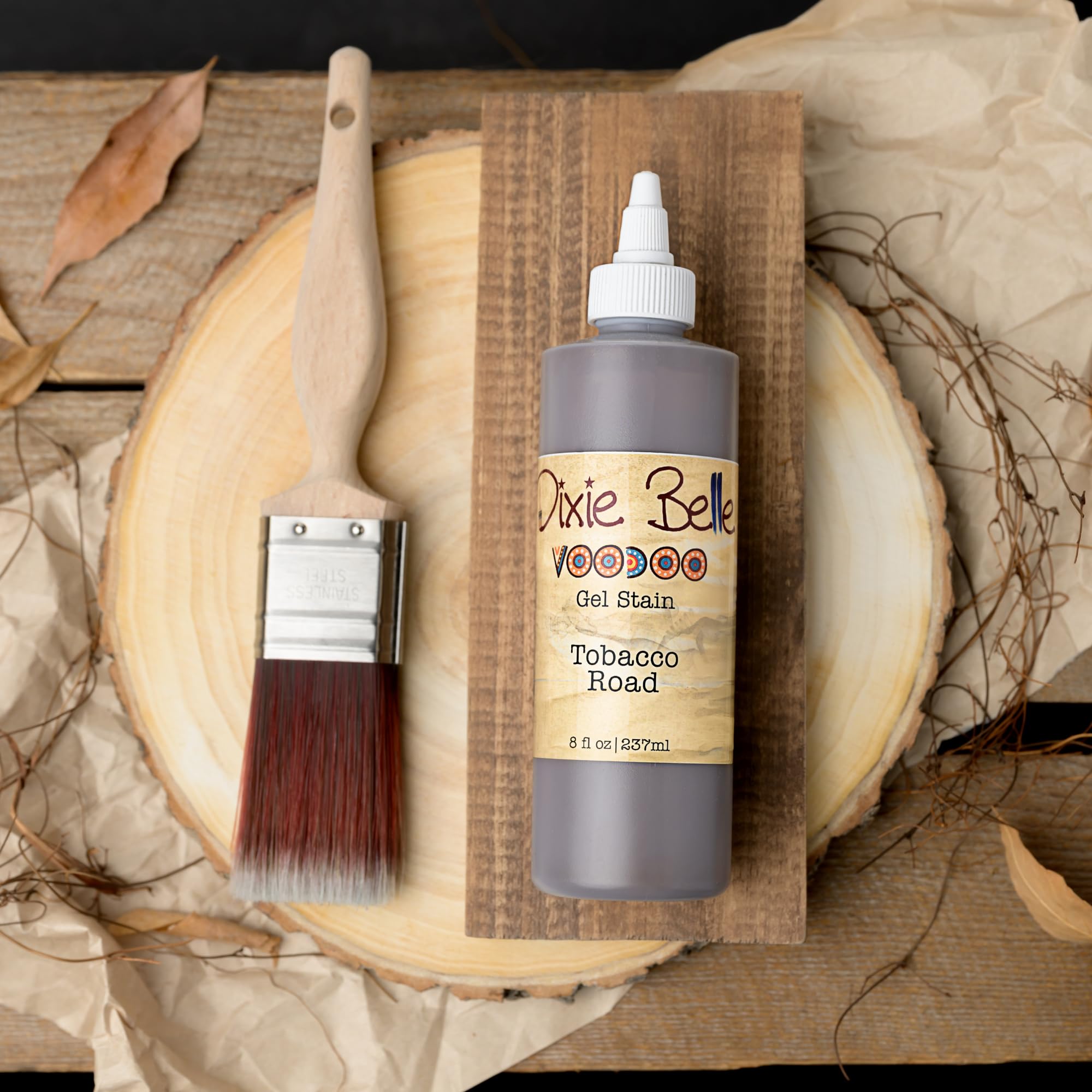 Dixie Belle Voodoo Gel Stain - Tobacco Road (8oz) - Warm Brown