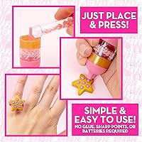 Vista 4 de Kit de fabricación de joyas brillantes de Barbie, estuche de almacenamiento, kit de fabricación de anillos, kit de fabricación de pulseras