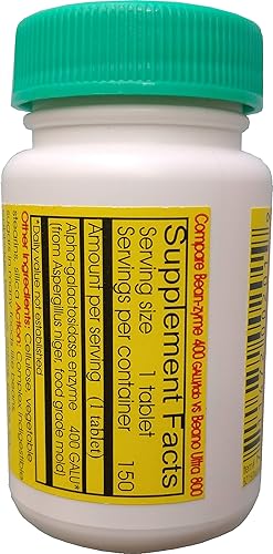 Miniatura 6 de Bean-Zyme Extra Strength (500 ct) es de 400 GAUL por tableta